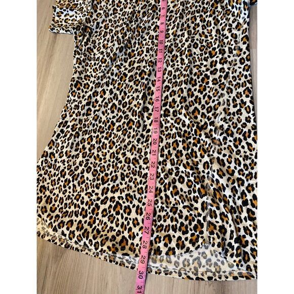 Jenni Intimates, women's animal/leopard print short sleeve night shirt sz medium - Picture 9 of 9